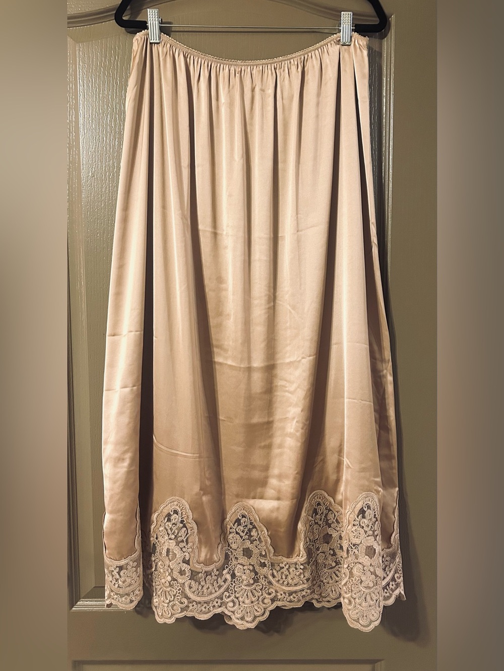 H&M Edition Satin Lace Hem Maxi Skirt L NWT Sold Out Rare